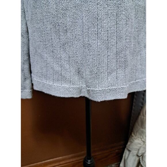Calvin Klein Women's Cozy Cardigan Sweater Grey Size Md Fit and Flare Cable Knit - Picture 7 of 10